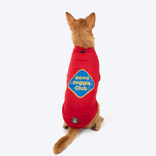 TLC Good Doggie Club T-Shirt For Dog - Red