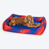Dash Dog Flow Water Repellent Lounger Dog Bed - Blue & Red - Heads Up For Tails