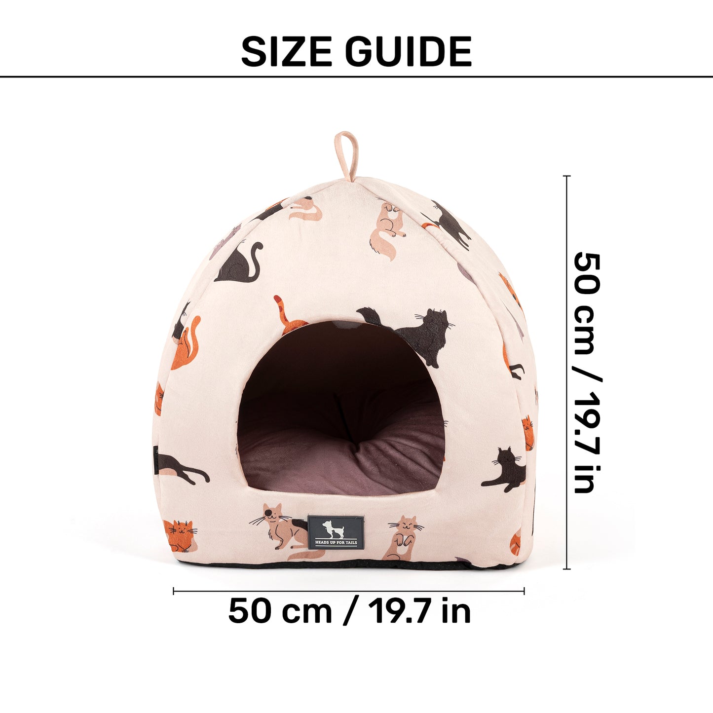 HUFT Whisker Wonderland Cat Tent Bed - Beige