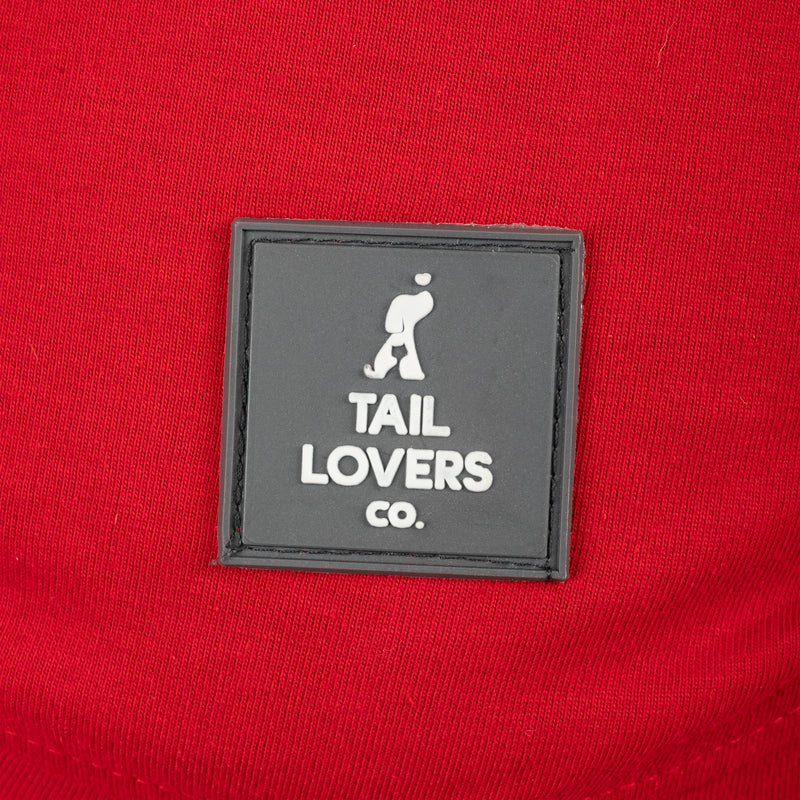 TLC Good Doggie Club T-Shirt For Dog - Red - Heads Up For Tails