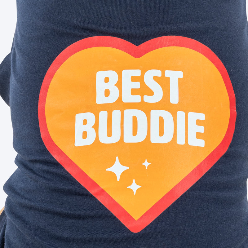 TLC Best Buddie T-Shirt For Dog - Navy Blue - Heads Up For Tails