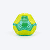 Dash Dog Grip & Go Squeaky Ball For Dog - Neon Green & Blue - Heads Up For Tails