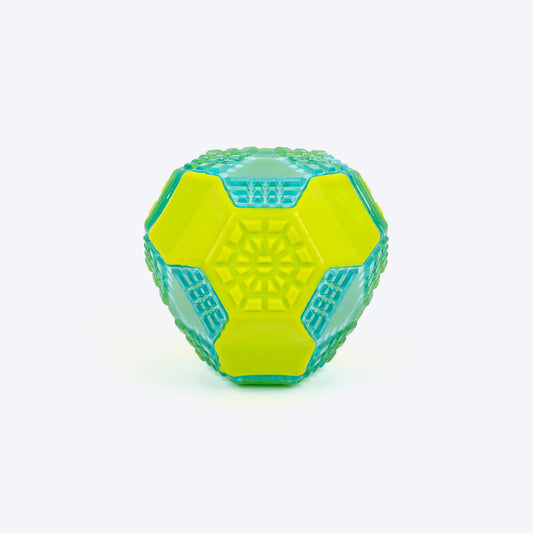 Dash Dog Grip & Go Squeaky Ball For Dog - Neon Green & Blue