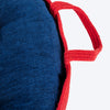 HUFT Cuddle Paws Jute Basket Bed With Cushion For Small Dogs & Cats - Red & Navy - Heads Up For Tails