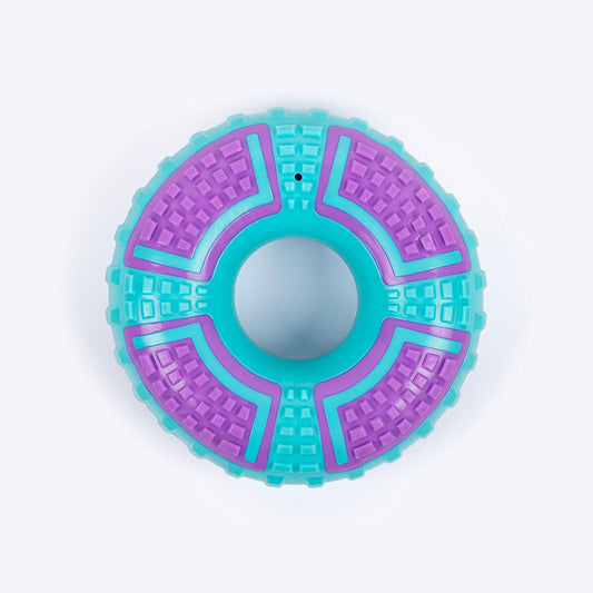 Dash Dog Grab & Gnaw Squeaky Toy For Dog - Purple & Blue