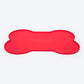 HUFT Anti Spill Bone Shape Bowl Mat For Dog & Cat - Red