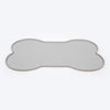 HUFT Anti Spill Bone Shape Food Mat For Dog & Cat - Light Grey