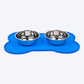 HUFT Anti Spill Bone Shape Bowl Mat For Dog & Cat - Blue