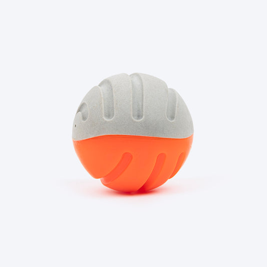 Dash Dog Double Trouble Ball For Dog - Orange & Grey