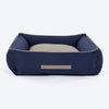 HUFT Classic Lounger Dog Bed - Grey & Navy - Heads Up For Tails