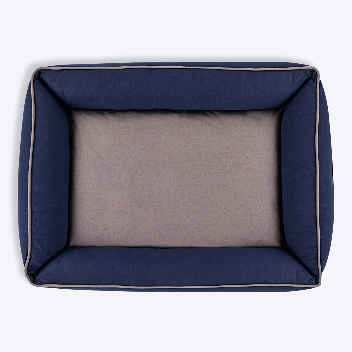 HUFT Classic Lounger Dog Bed - Grey & Navy - Heads Up For Tails