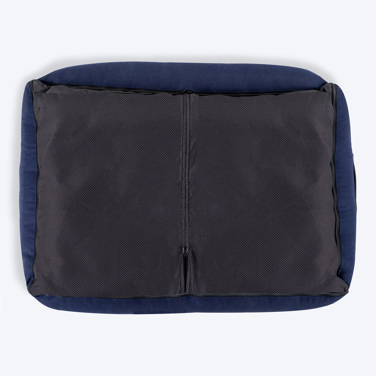 HUFT Classic Lounger Dog Bed - Grey & Navy - Heads Up For Tails