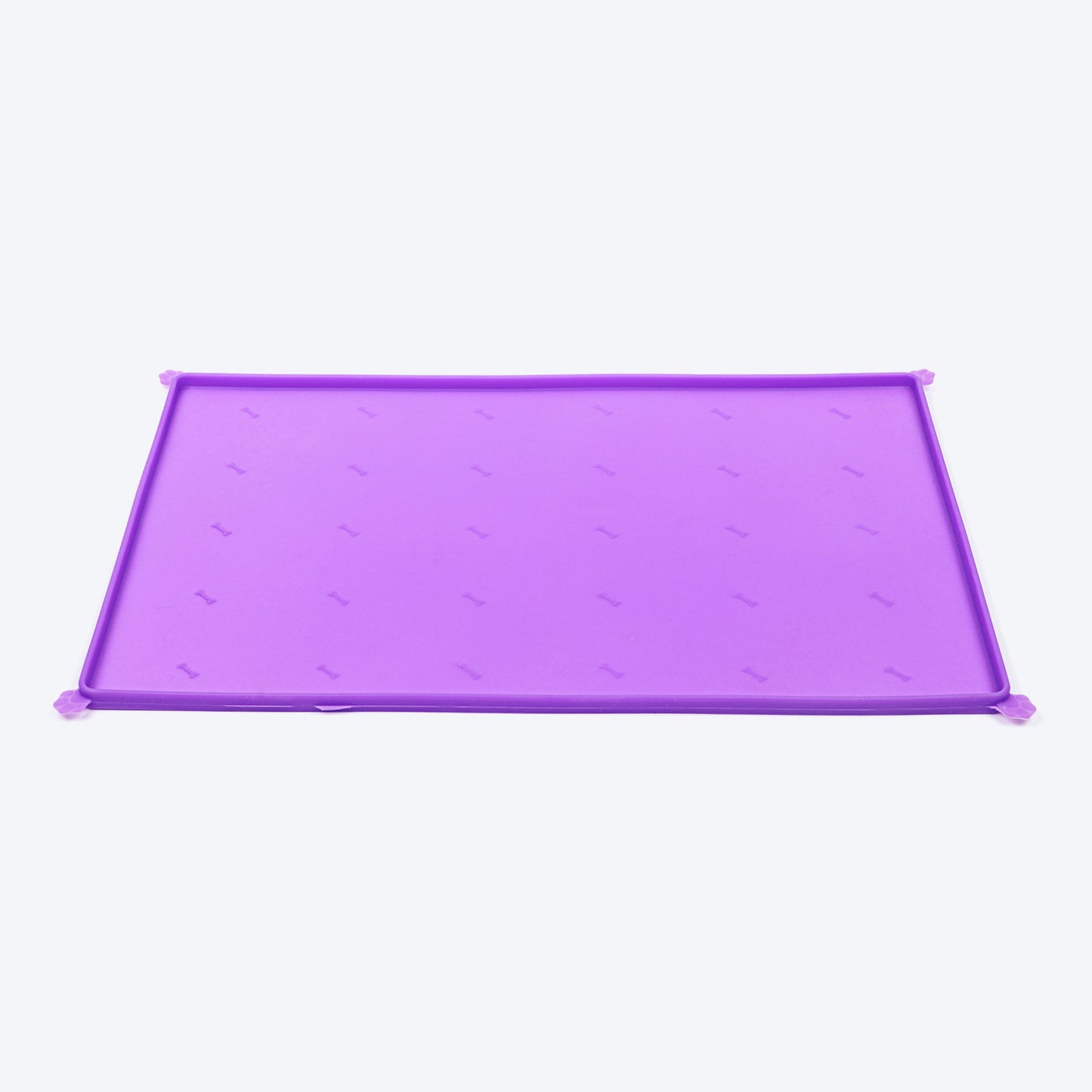 HUFT Anti Spill Rectangle Bowl Mat For Dog & Cat - Violet