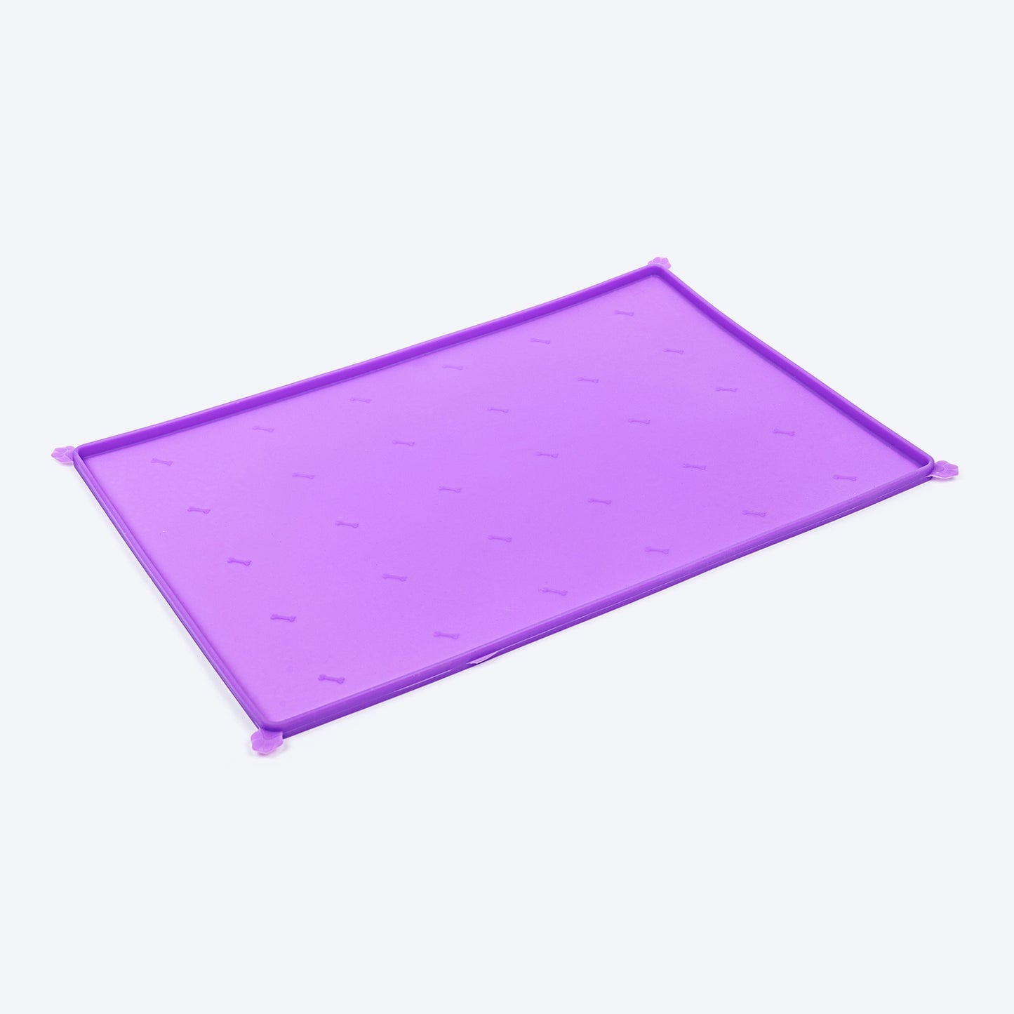 HUFT Anti Spill Rectangle Bowl Mat For Dog & Cat - Violet