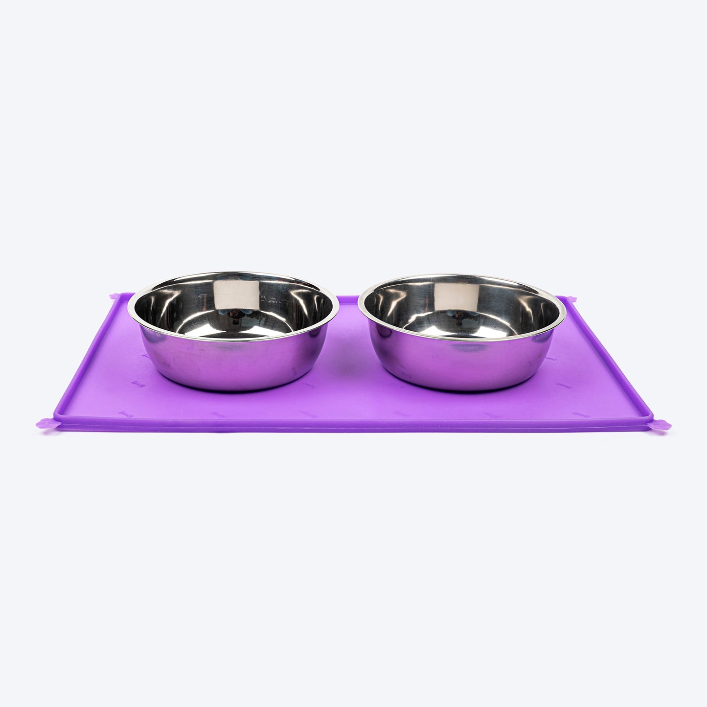 HUFT Anti Spill Rectangle Bowl Mat For Dog & Cat - Violet