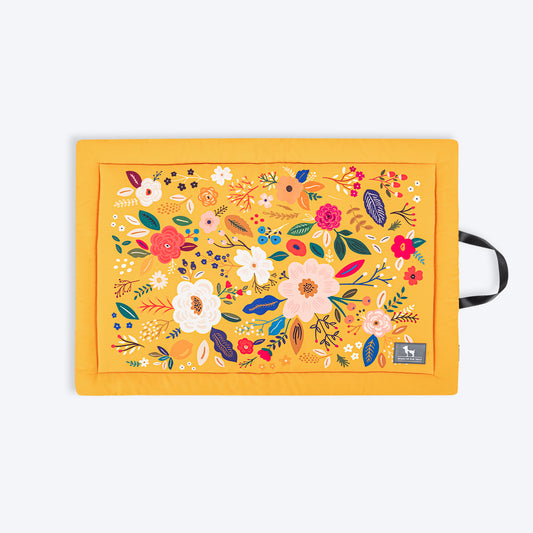 HUFT Blooming Days Mat For Dog & Cat - Yellow - Heads Up For Tails