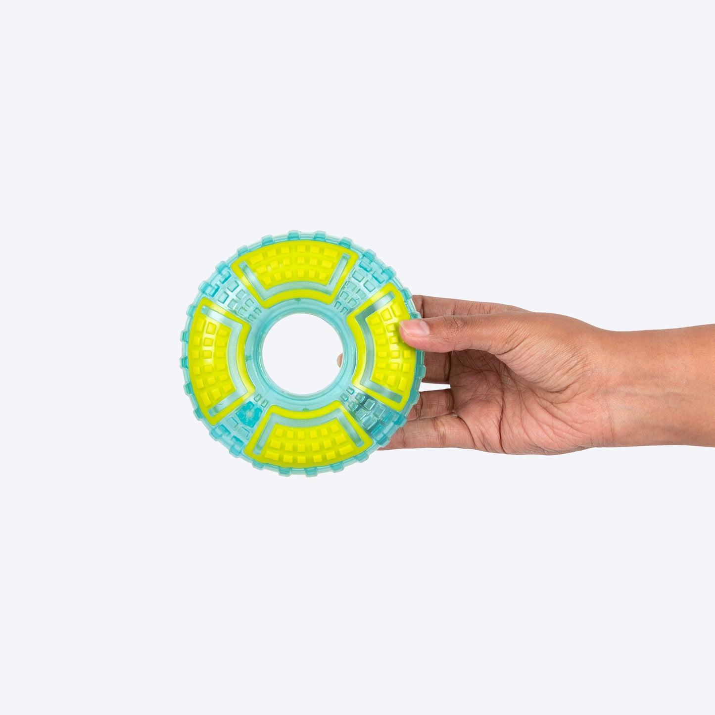 Dash Dog Grab & Gnaw Squeaky Toy For Dog - Neon Green & Blue