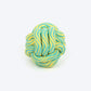 TLC Tug Knot Ball Rope Toy For Dog - Yellow & Turquoise - Heads Up For Tails