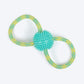 TLC Bite Loop Rope Toy For Dog - Yellow & Turquoise - Heads Up For Tails