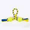 TLC Tuggo Ball Rope Toy For Dog - Yellow & Blue - Heads Up For Tails