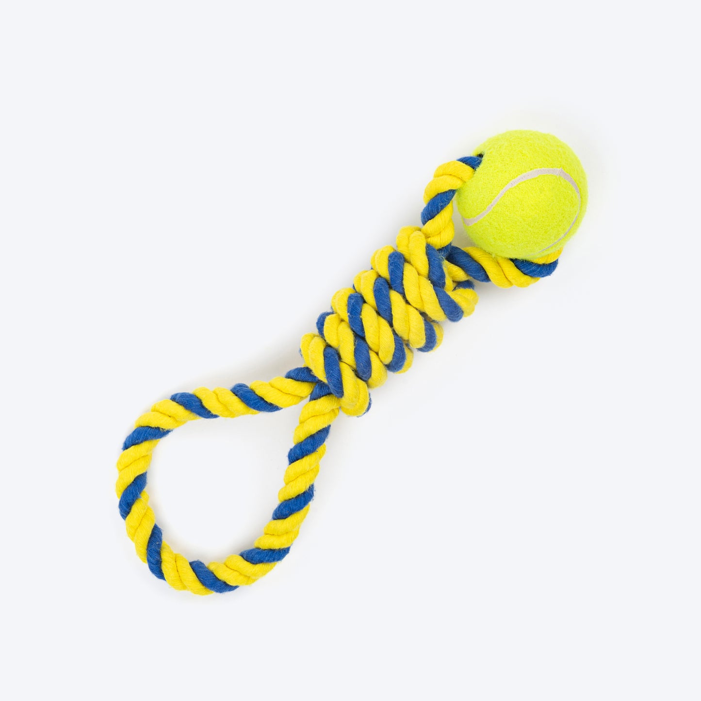 TLC Twist n' Toss Rope Toy For Dog - Yellow & Blue