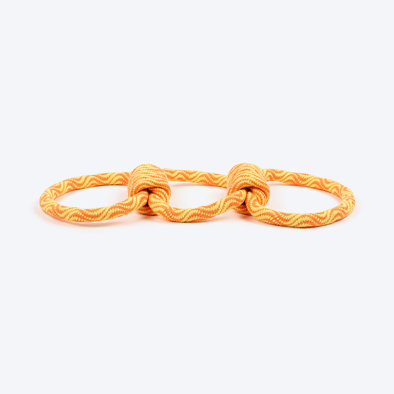 TLC Tug Trio Rope Toy For Dog - Yellow & Orange - Heads Up For Tails