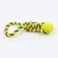 TLC Twist n' Toss Rope Toy For Dog - Yellow & Blue