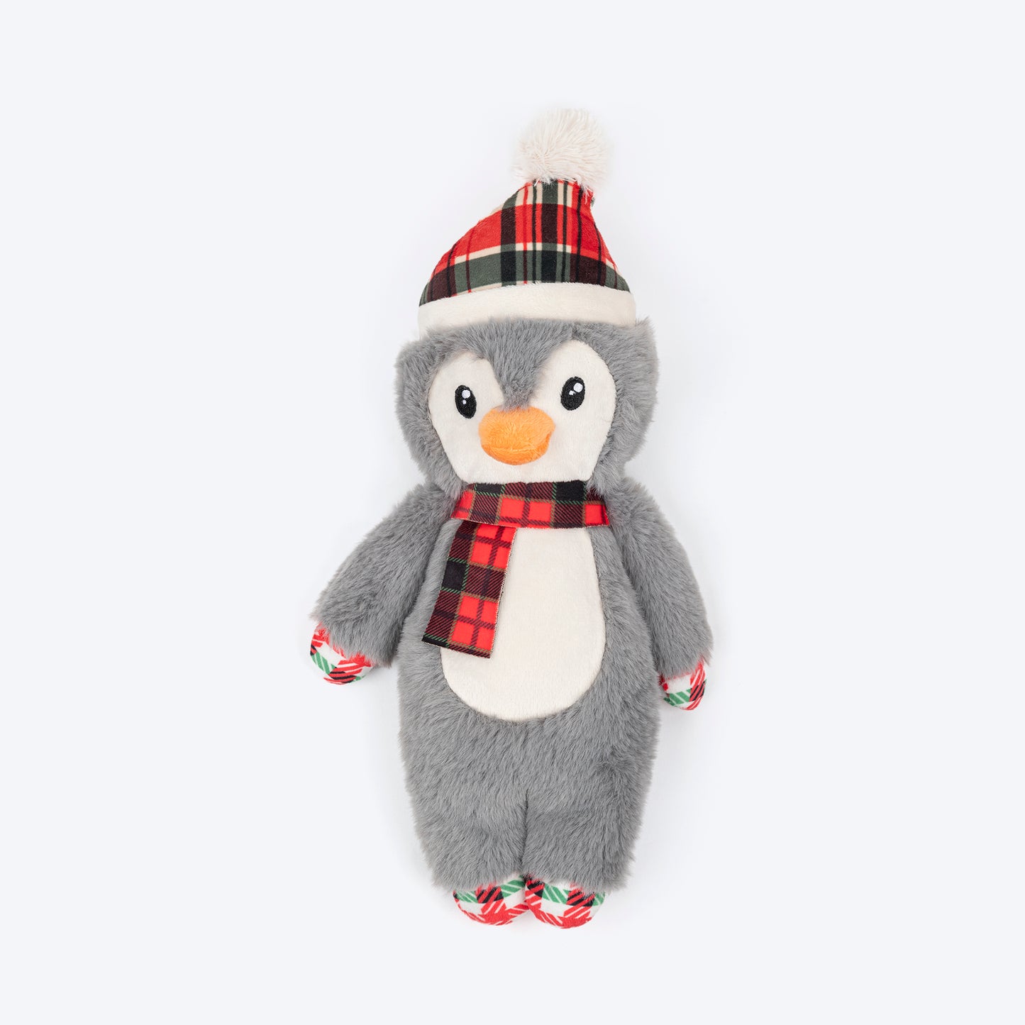 HUFT Frosty Friend Squeaky Plush Toy For Dog - Grey