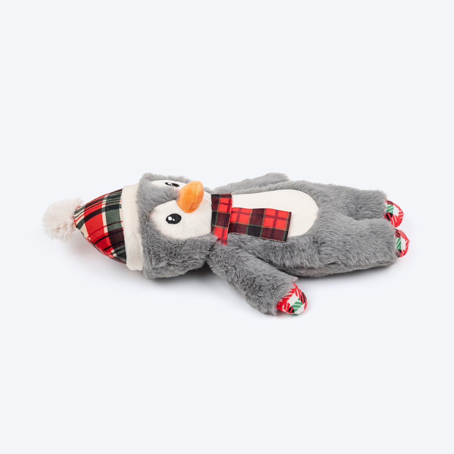 HUFT Frosty Friend Squeaky Plush Toy For Dog - Grey