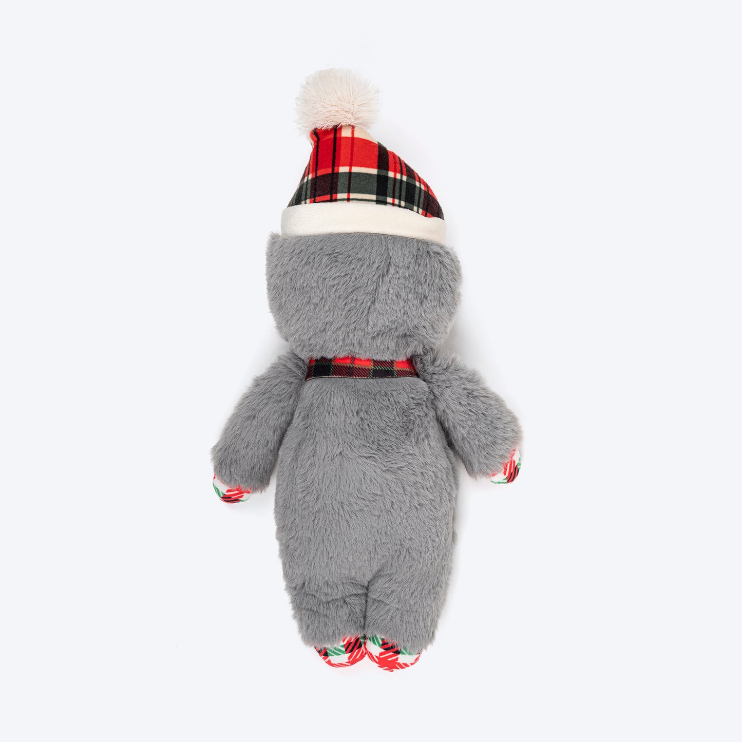 HUFT Frosty Friend Squeaky Plush Toy For Dog - Grey