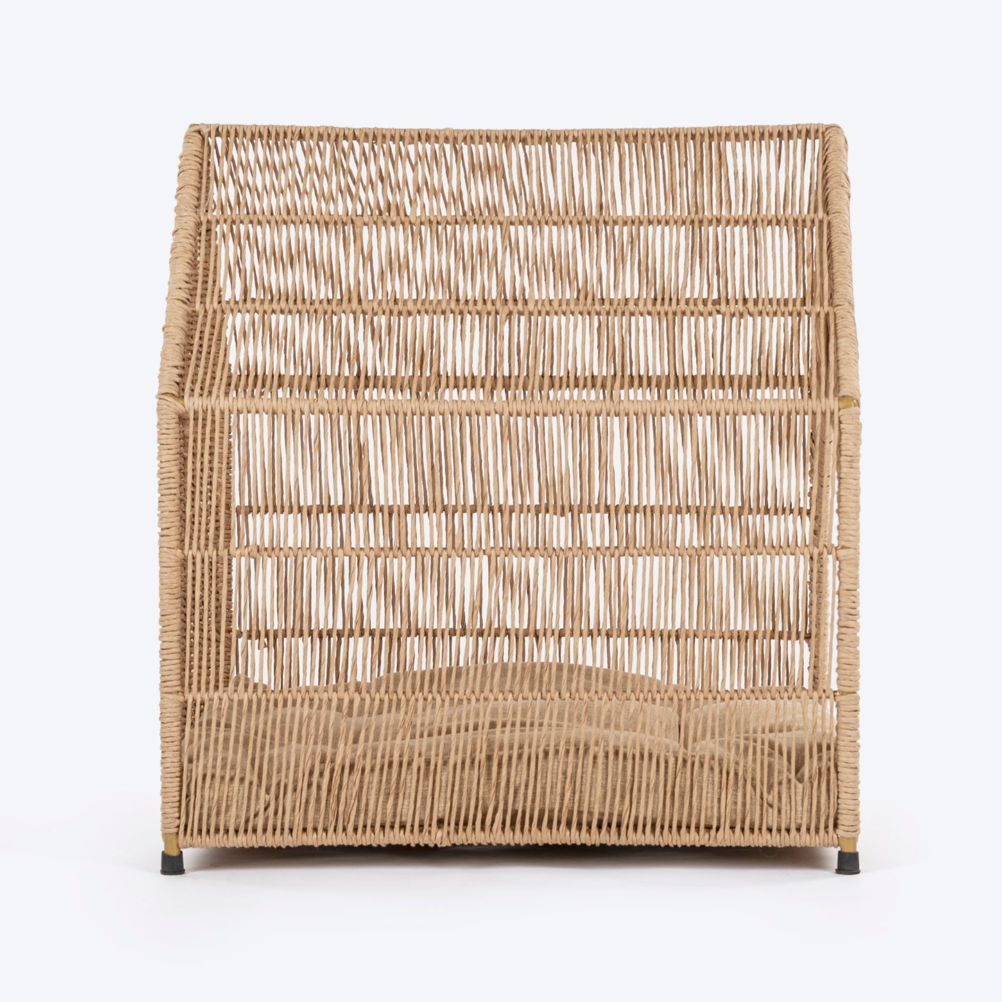 HUFT Furry Fort Hut With Cushion For Cat - Beige