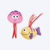 HUFT Ocean Buddies Plush Toy With Catnip For Cat - Pink & Yellow - Set Of 2 - Heads Up For Tails