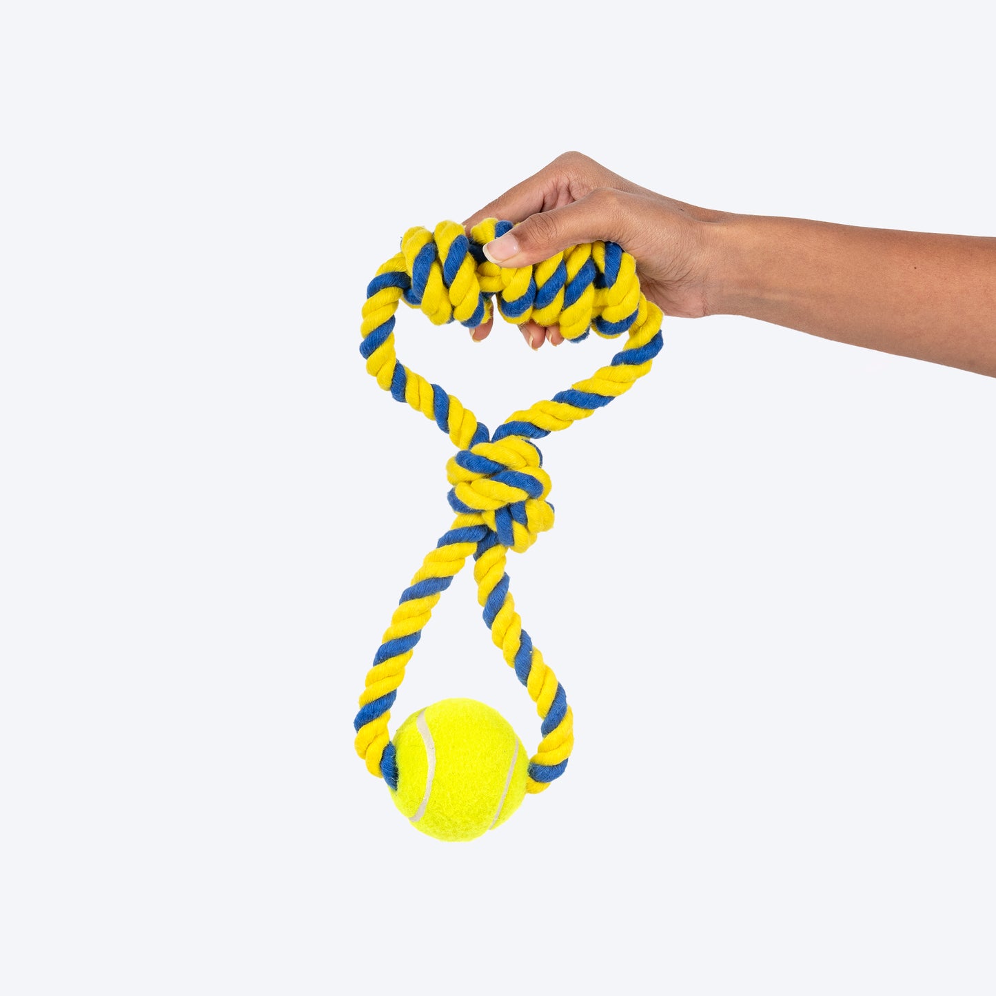 TLC Rope Ranger Rope Toy For Dog - Yellow & Blue