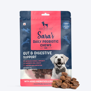 Sara’s Daily Probiotic Chews: Gut & Digestive Support Treats For Dog - 70 gm