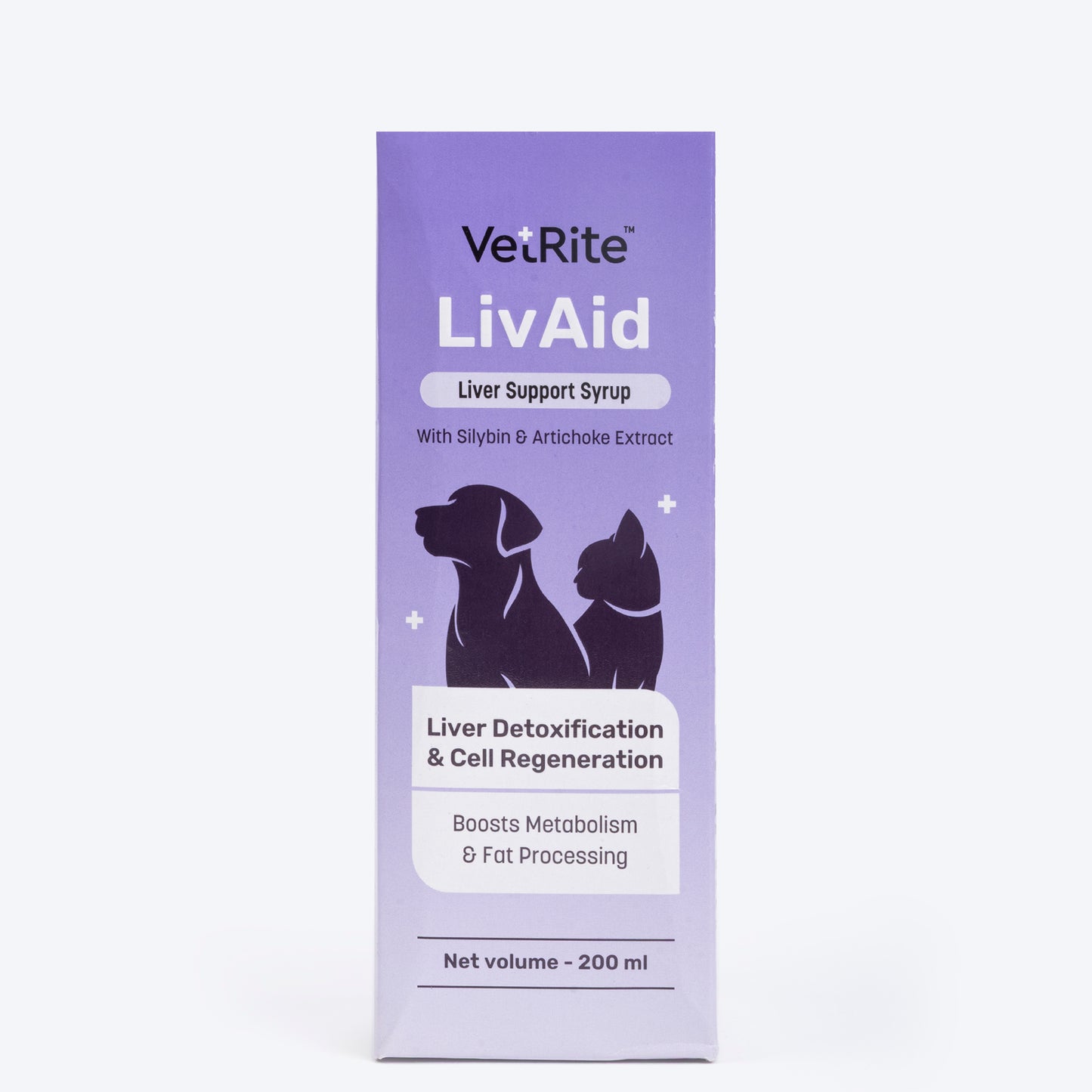 VetRite LivAid Liver Support Detoxification & Cell Regeneration Syrup For Dog & Cat - 200 ml