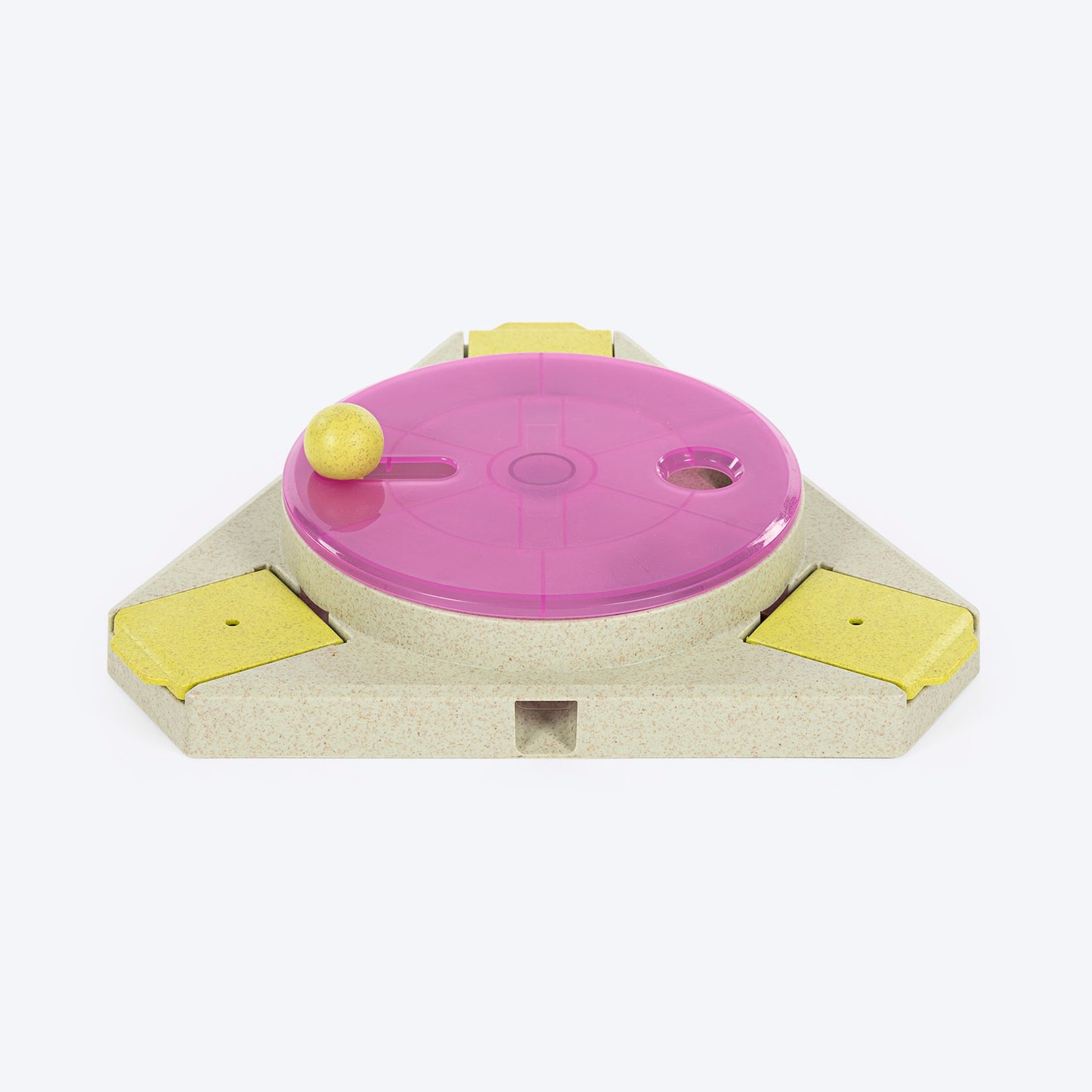 HUFT Triangle Toss Interactive Toy For Dog - Pink - Heads Up For Tails