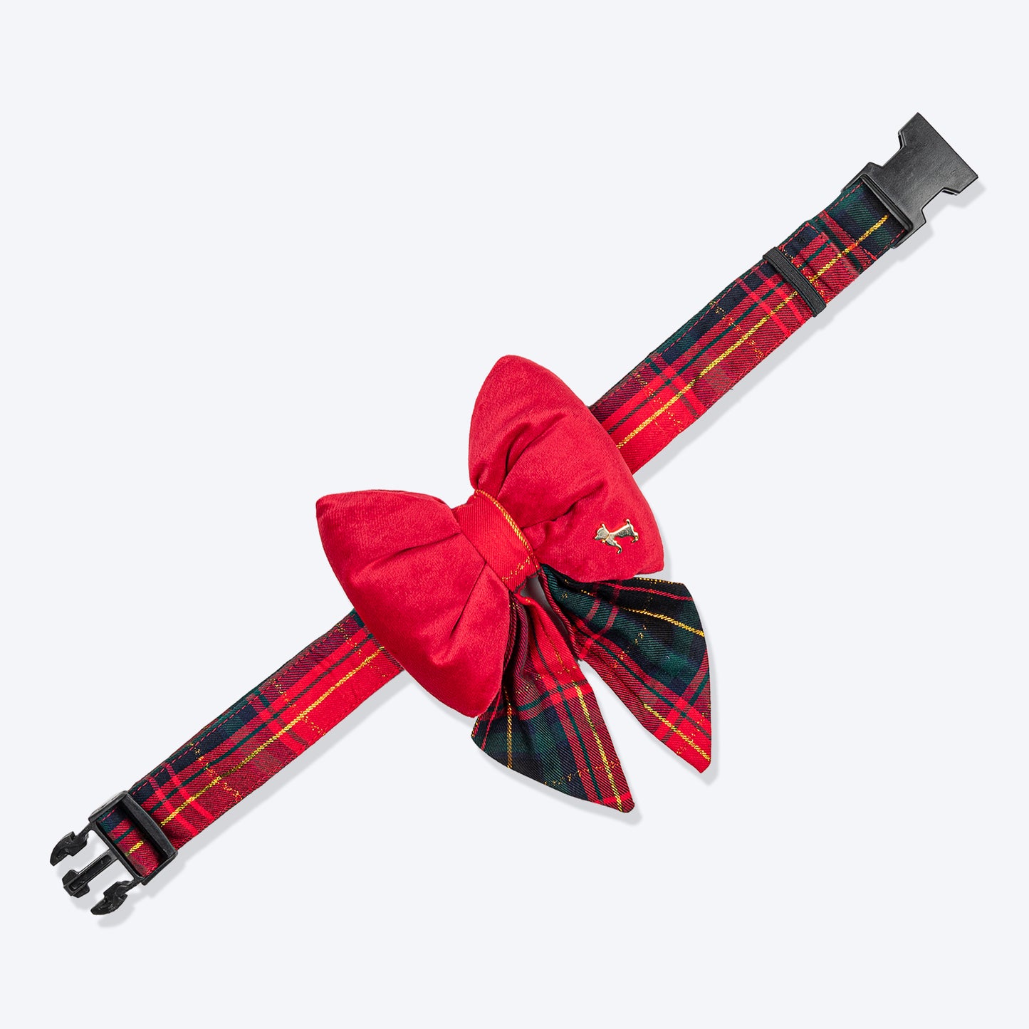 HUFT Merry Paws Bow Tie With Strap For Dog - Red