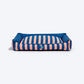 HUFT Happy Stripes Lounger Bed For Dog - Navy & Peach - Heads Up For Tails