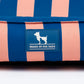 HUFT Happy Stripes Lounger Bed For Dog - Navy & Peach - Heads Up For Tails