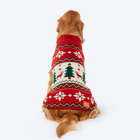 HUFT Jolly Jumper Sweater For Dog - Red - Heads Up For Tails