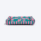HUFT Pawsome Blossom Lounger Bed For Dog - Green & Pink - Heads Up For Tails