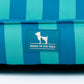 HUFT Happy Stripes Lounger Bed For Dog - Blue & Turquoise - Heads Up For Tails