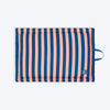 HUFT Happy Stripes Mat For Dog - Navy & Peach - Heads Up For Tails