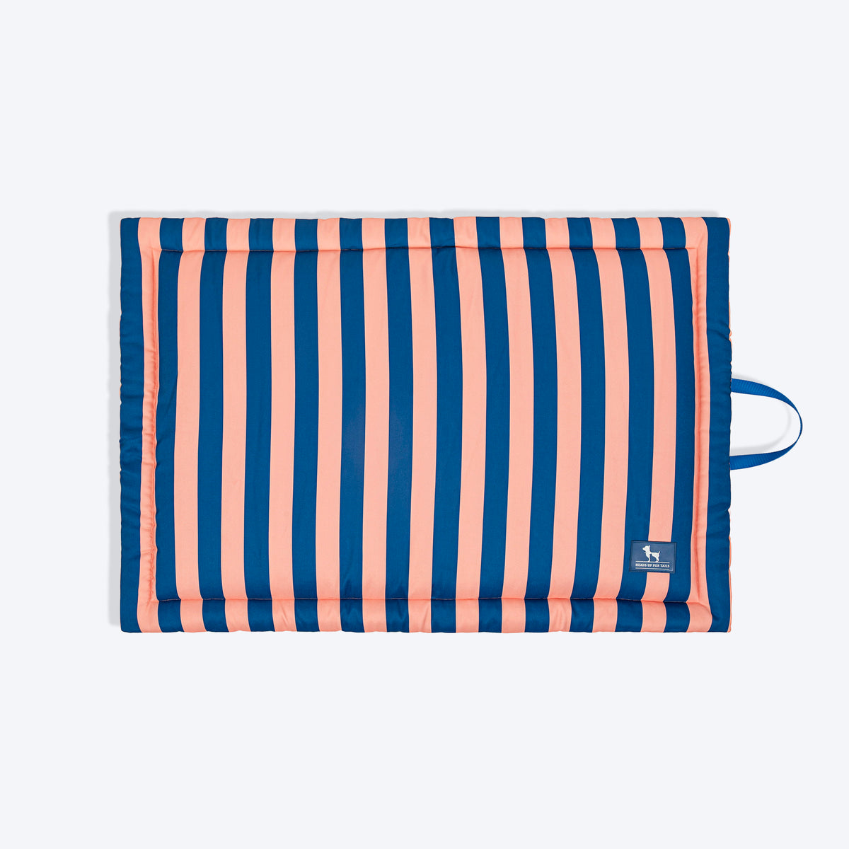 HUFT Happy Stripes Mat For Dog - Navy & Peach - Heads Up For Tails