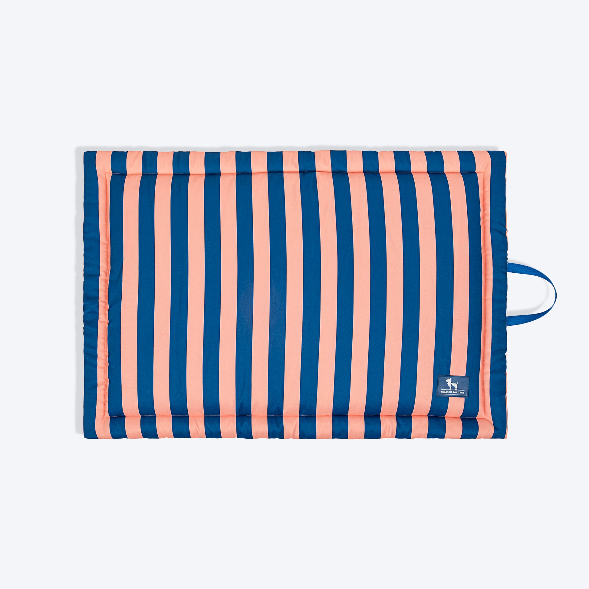 HUFT Happy Stripes Mat For Dog - Navy & Peach - Heads Up For Tails