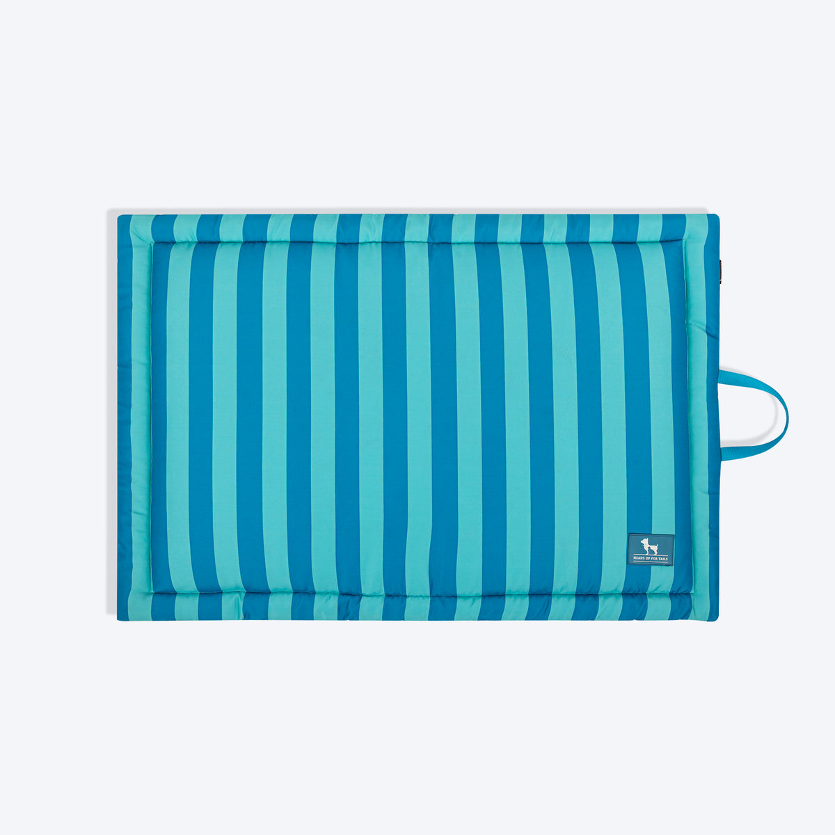 HUFT Happy Stripes Mat For Dog - Blue & Turquoise - Heads Up For Tails