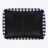 HUFT Personalised Happy Stripes Lounger Bed For Dog - Navy & Peach - Heads Up For Tails