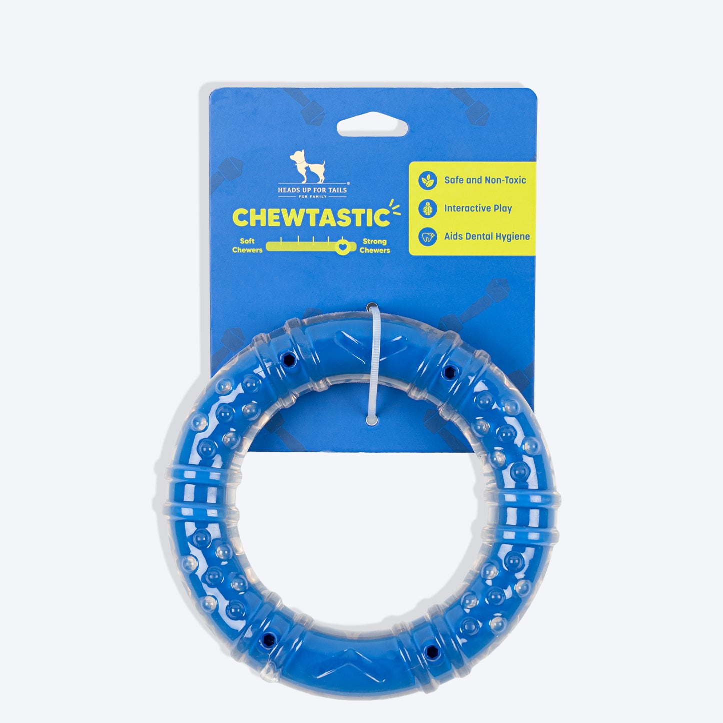 HUFT Chewtastic Tug-O-Ring Chew Toy For Dog - Blue