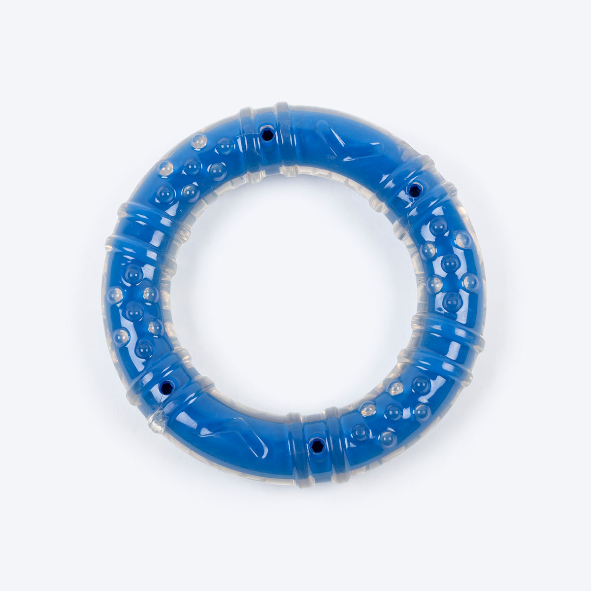 HUFT Chewtastic Tug-O-Ring Chew Toy For Dog - Blue - Heads Up For Tails