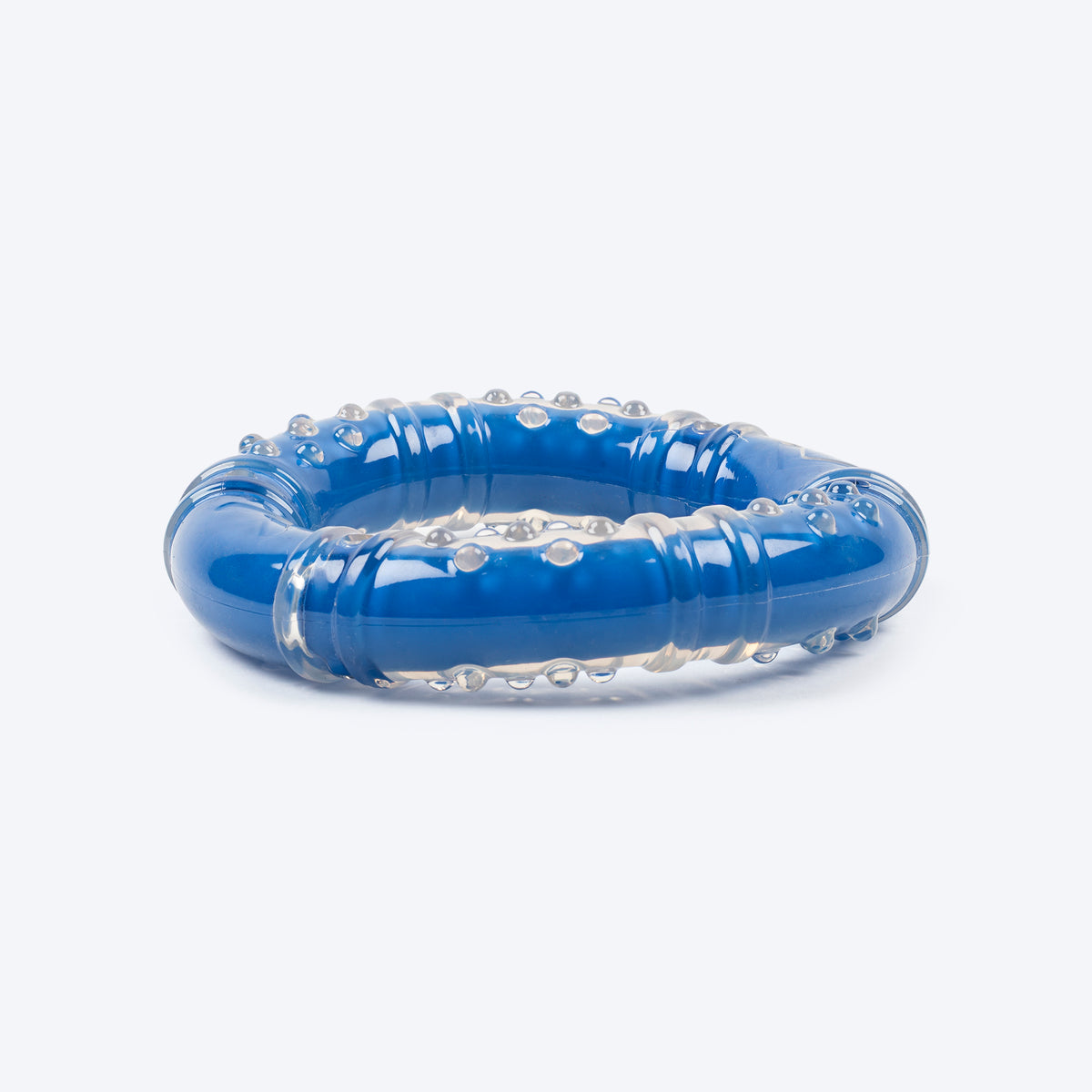 HUFT Chewtastic Tug-O-Ring Chew Toy For Dog - Blue - Heads Up For Tails